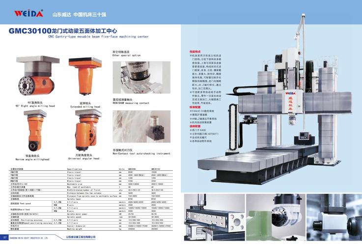 威达重工龙门加工中心及机电设备产品系列综述